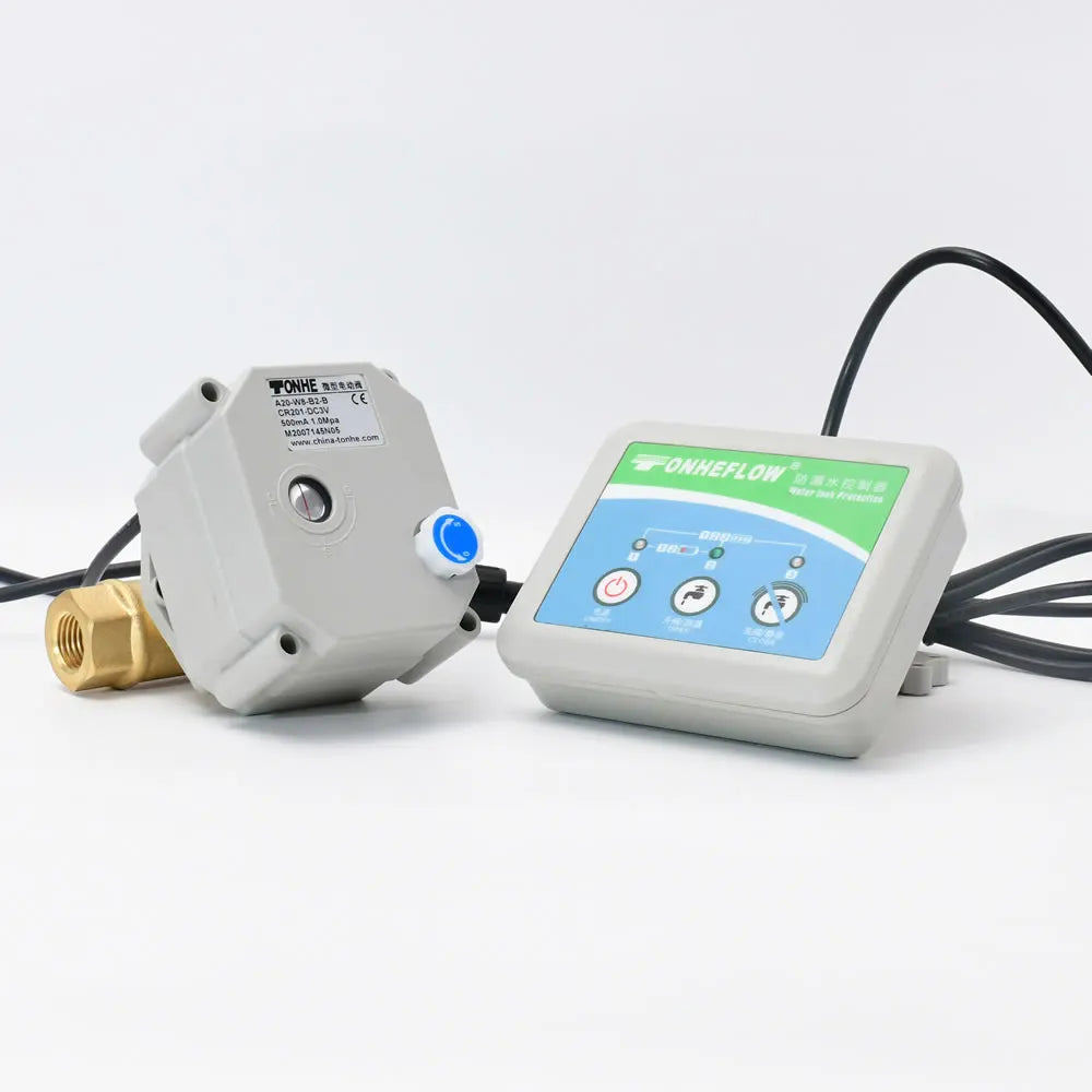 Water Leak Detection Sensor Systems with DN8-DN32 Motorized Ball Valve