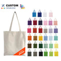 Durable Cotton Canvas Shopping Tote Bag with Eco-Friendly Screen Pattern Daily Use and Customizable Logo Print