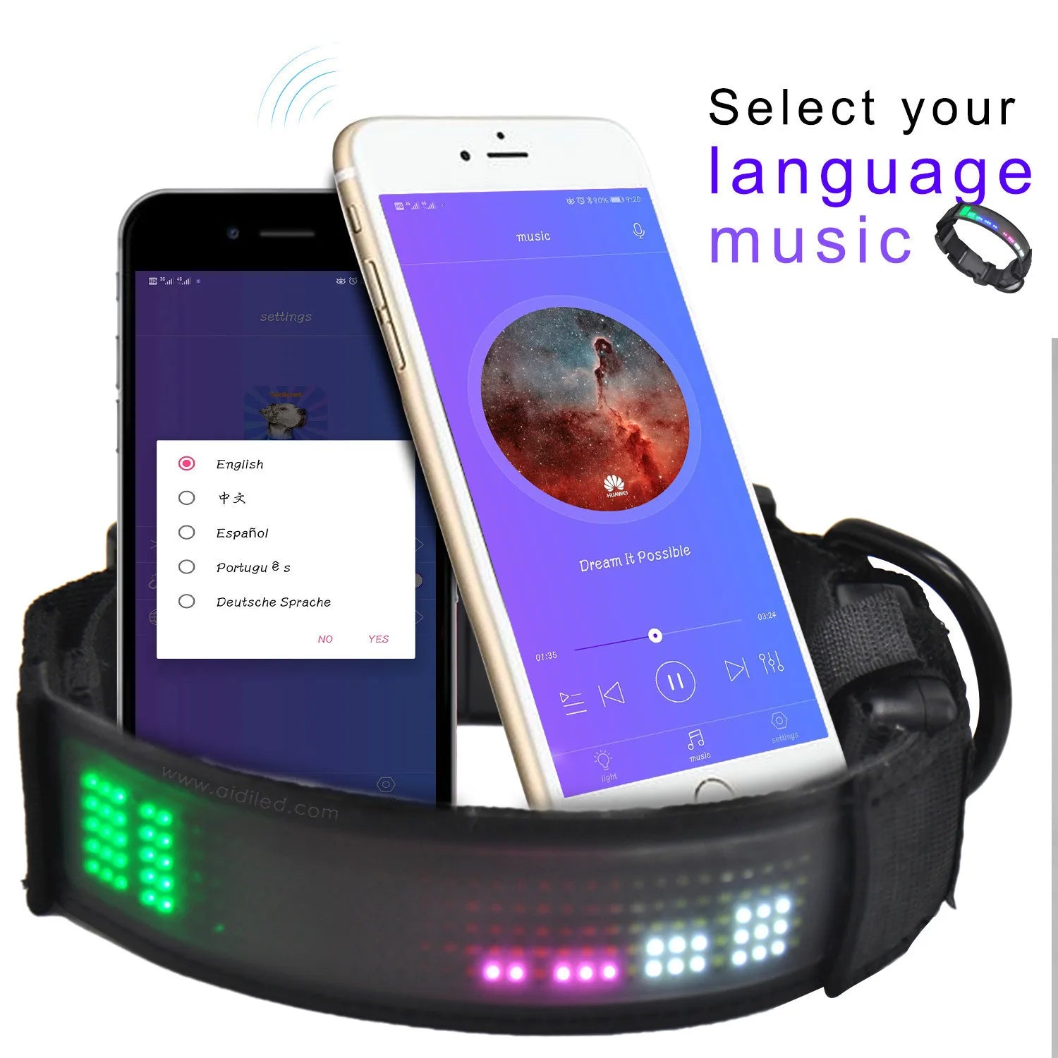 Wholesale Usb Rechargeable Led Dog Collar Custom Led Dog Collar