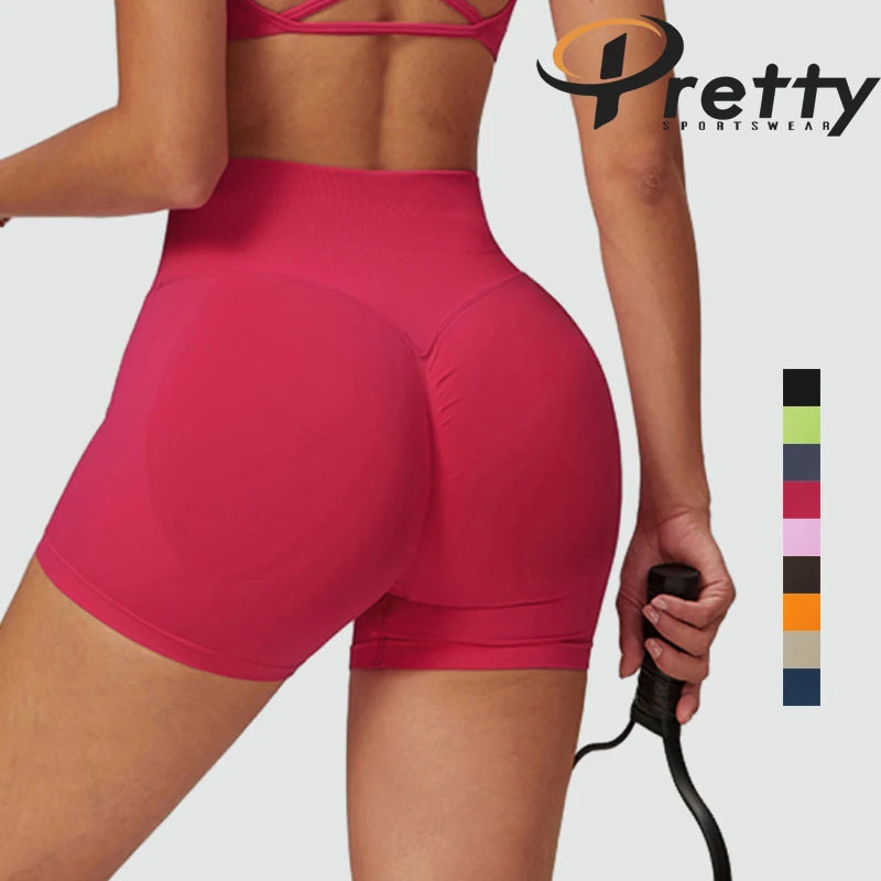 2024 New Arrival Woman's Gym Yoga Shorts Scrunch High Waist Hip Lifting Breathable Quick-dry Woman's Fitness Workout Sportswear.