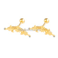 925 Sterling Silver Bee Curve Small Stud Earring