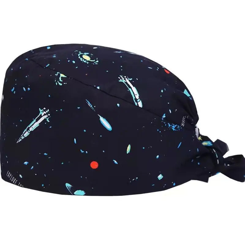 Reusable Working Hat Caps with Button Adjustable Tie Back Hats One Size Multiple Designs