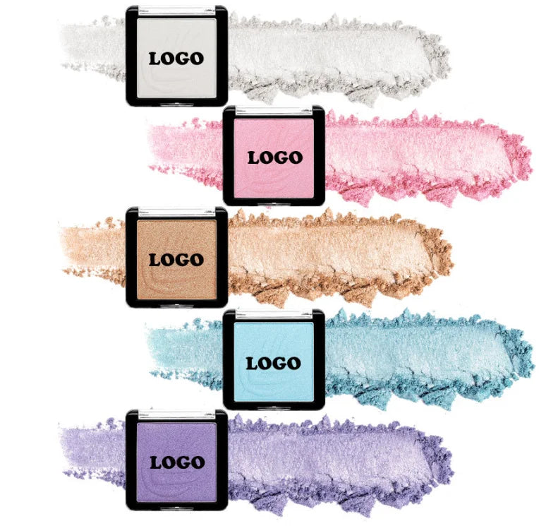 Vegan Cosmetics Shimmer Skin Glow Body Highlighter Palette Makeup 24 Colors High Pigment Diamond Press Powder Highlighter Powder