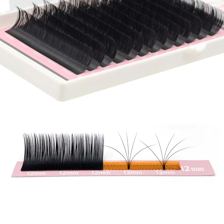 Private Label Easy-to-Graft Volume Eyelash Extensions Tray 0.03 0.05 0.07mm Cashmere Mink Handmade CC Curl 0.10  0.12mm