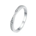 Personality Fashion Simple Cross Moissanite Ring 925 Sterling Silver Mossstone Ring Used for Female Engagement