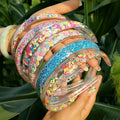 New Glitter Headband With Teeth Non-slip Pressure Hair Accessories for Girls Quicksand Transparent Headband