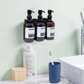Hotel Triple Shower Soap Dispenser Bottle Wall Mount Shampoo and Conditioner Dispenser