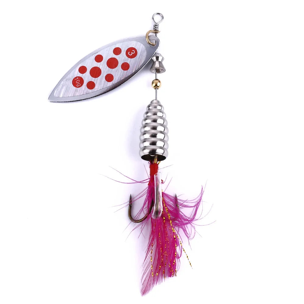 8CM/13G China Customize Spinner Lure Fishing Lures Pesca Spoon Trout Top Quality Artificial Spoon Bait Metal Fishing Lure