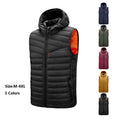 Men's Casual Eco-Friendly Puffer Vest Jacket with Halter Hood Ready to Ship Waterproof Plus Size Zipper Outerwear Winter