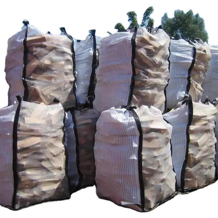 PP Jumbo Bag Breathable and Ventilated 1ton Factory Direct FIBC Bags 5:1 Top Flap Woven Bag for Firewood Storage 1500 L