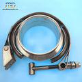 JTLD 2.25" Inch 57mm 304 Stainless Steel Quick Release Clamp V Band Clamps Assembly (2 Flanges and 1 Clamp)