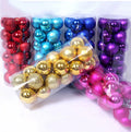 24pcs Christmas Balls Ornaments for Christmas Tree Shatterproof Decorations Hanging Ball for Holiday Wedding Party Decoration