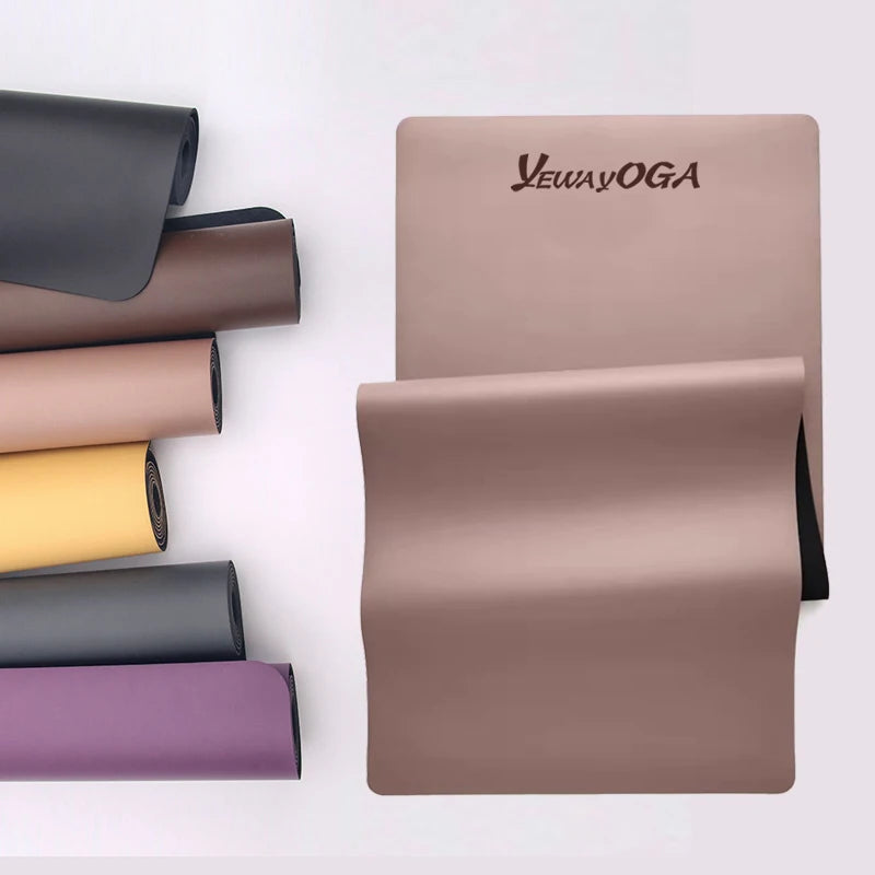 New Custom Logo Eco Friendly Best Quality Hand Pu 5Mm Anti Slip Non Toxic Natural Rubber Waterproof Easy Clean Yoga Mat
