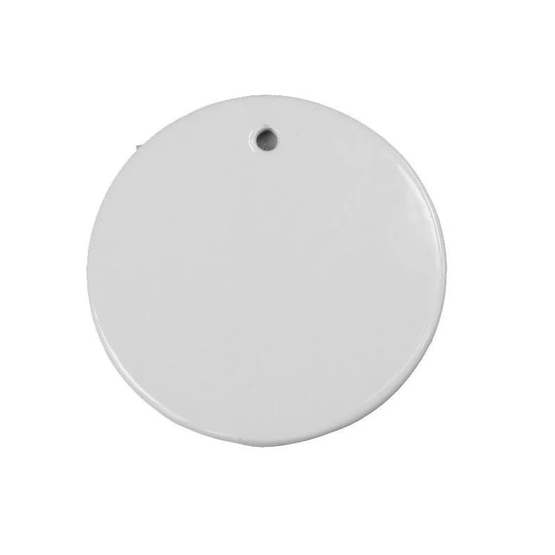 Wholesale Personalized Christmas Tree Ornaments Round Shape Two Sides White Blank Sublimation Ceramic Ornaments for Christmas
