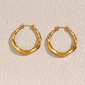 Dreamshow Tarnish Free Big Gold Plated Stainless Steel Hoop Earring Pvd Jewelry for Women 2022