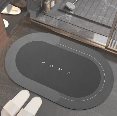 Non slip Water Absorbing Bath Mat Soft Diatomite Foot Mat Bath Tub Shower Mat