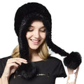 MWFur Factory Wholesale Hats for Winter Women Fashion Natural Mink Fur Hat Fashion Genuine Mink Fur Hat With Fox Ball