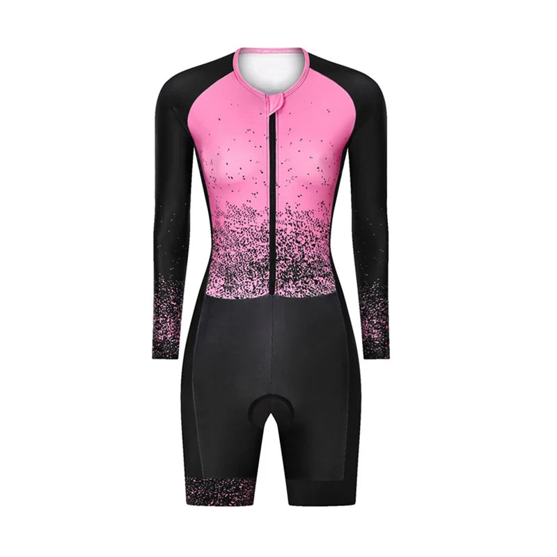 Custom Long Sleeve Cycling Speed Sleeveless Skin Suit Women Pro Bike Jersey Triathlon Suit