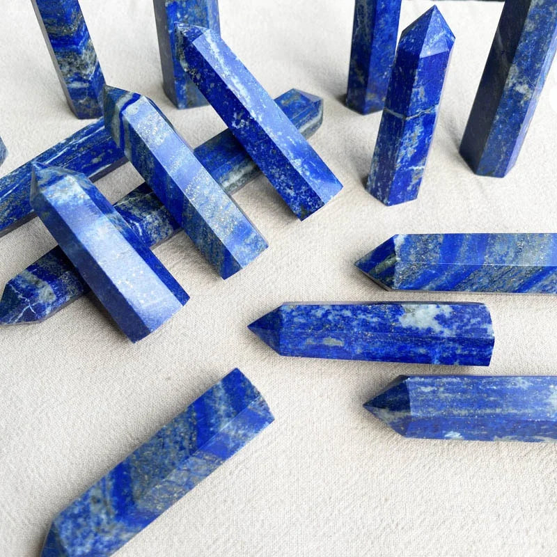 Wholesale Natural Lapis Lazuli Tower Crystal Point for Healing Stones Home Decoration