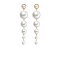 New Style Elegant Large String String Pearl Earrings Long