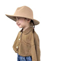 Fashion 54CM Fedora Hats Children Size Chapeau Party Jazz Cap Felt Flat Wide Brim Kids Panama Top Hat