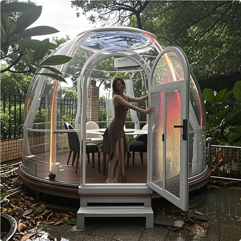 Full House Winter Igloo Dome Tent Clear Polycarbonate Aluminium Exhibition Tent for Outdoor Hotel Home Use Trade Show Tents