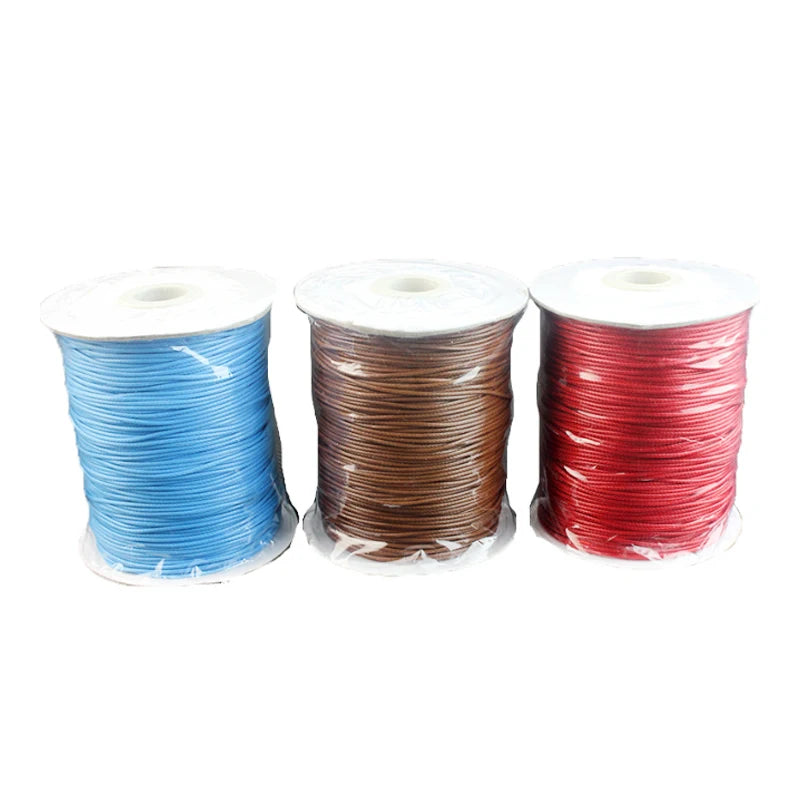 Multiple Colors 2.5mm Thick in Stock Waxed Polyester Lacing String Cord on Roll for Bracelet Necklace Waxed Cord