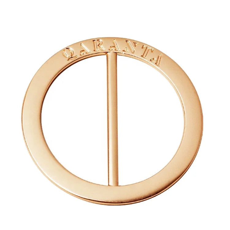 Gold Plated Bikini Round Ring Logos Maker Custom Engraved Name O Buckle Swimwear Accessory Circle Hardware Adjuster