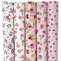 Wholesale Faux Leather 0.95mm Printing Thickness Small Floral Pattern Leather for Making Making Crafts Bows PU Leather