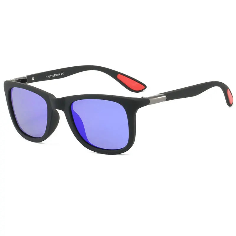 2023 Men's Matt Black Sunglasses Gafas De Sol Eyewear Reflective Lenses PC Frame Acrylic Lenses Wholesale Sun Glasses for Women