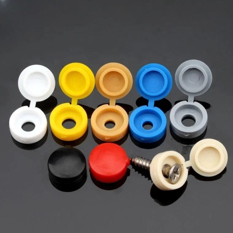 ELEHK Furniture Screws Fittings Round Socket Plastic Nylon Head Cap Screw Cover Decorative Screw Cover Cap