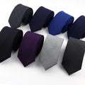 Commercial Luxury Wool Tie Classical Solid Color Black Grey Necktie Mens Fashion Neckties Designer Handmade European Style Ties