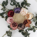 M540 Faux Rose Single Branch  Flowers Dusty Artificial David Austin Roses for Wedding Flowers Home Decor