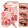 New 8 Colors Pink Eyeshadow Palette Waterproof Eyeshadow Pan Long Lasting Eye Shadow Shimmer Eyeshadow Palette