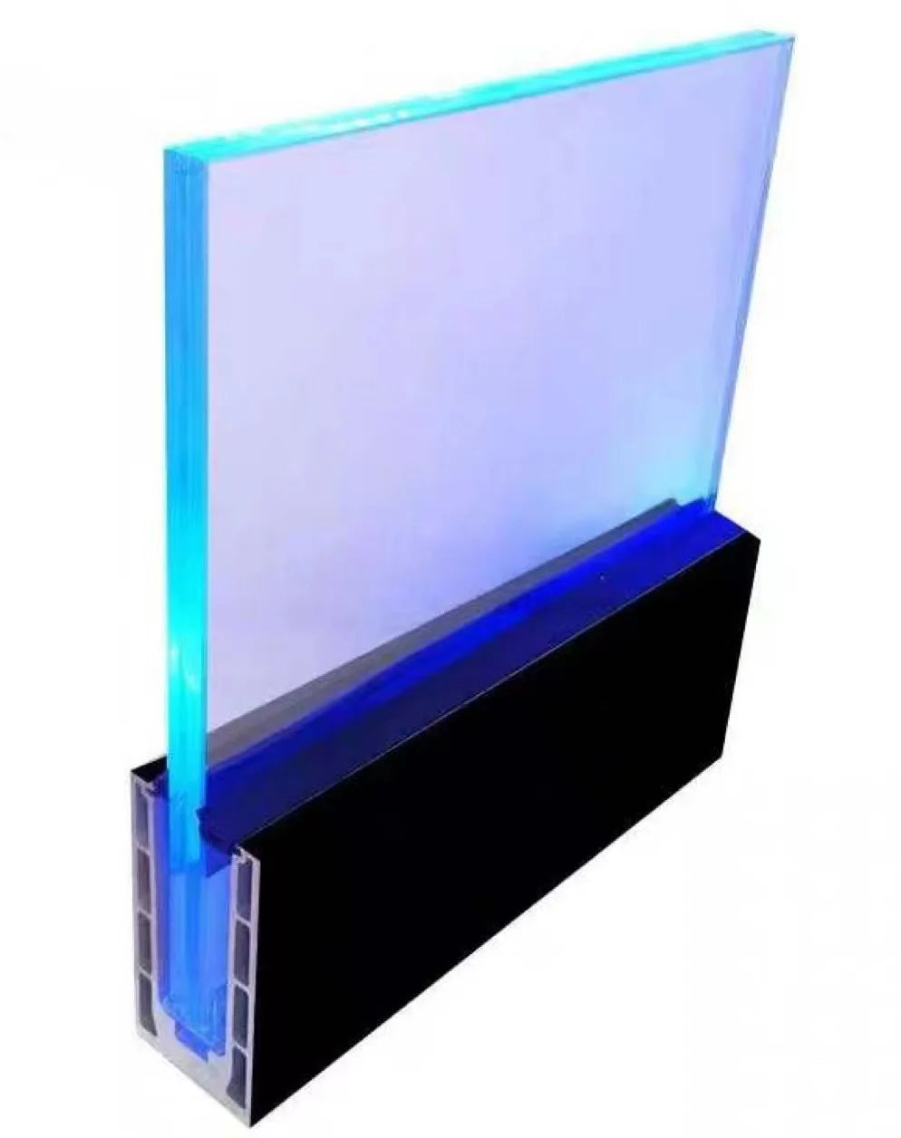 Condibe Stair Railing Glass Fence Aluminum Solid Channel Base Shoe