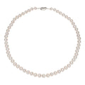 Pearl Necklace Near Round Smooth Knot Versatile Classic Natural Freshwater Pearl Necklace S925 Silver Dollar Buckle