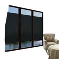 100% Light Blocking Static Window Cling Sticker Total Blackout Window Film Etched Flower Design Decorative Privacy Apartment