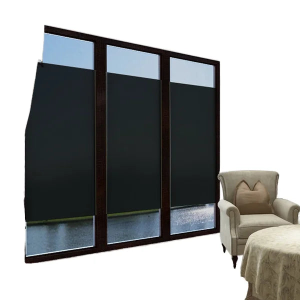 100% Light Blocking Static Window Cling Sticker Total Blackout Window Film Etched Flower Design Decorative Privacy Apartment