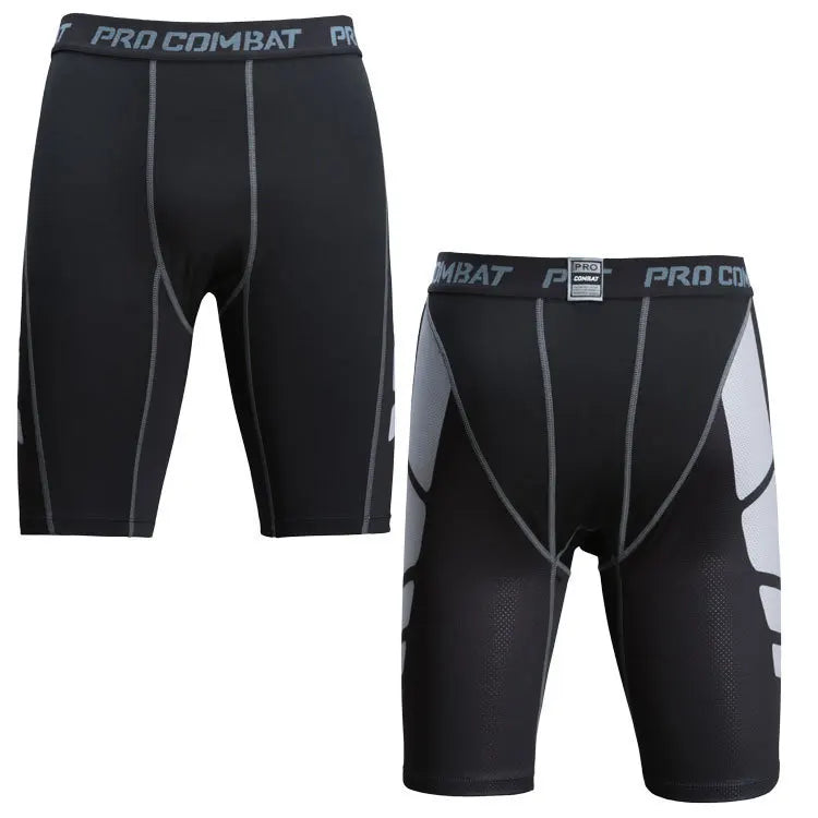 Custom Logo Fitness Shorts Elastic Workout Clothes Baselayer Compression Gym Sports Shorts