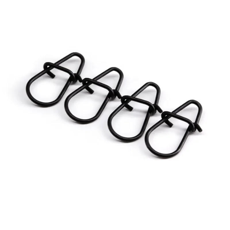 New Fishing Accessories Gourd Shape Stainless Steel Matte Black Japan Pin Lure Hook Connector High-strength Duo Lock Snap Swivel