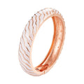 Daili Wholesale Fashion Pink and Silver Striped Bangle Zinc Alloy Gold Plated Bracelet for Girl Jewelry Bangle Custom Bangles