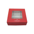 Eco-friendly Wholesale Custom Design Food Grade Red Transparent Food Packing Box Chocolate Box With Insert Divider