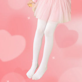 Customized Girls Ballet Dance Tights 50D/70D/100D White Pantyhose Stockings Summer Knitted Velvet Solid Dancewear for Opaque