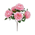 Wholesale New Simulation Ruosu 5-Head Bouquet of Artificial Silk Peonies for Outdoor and Indoor Living Room Hotel Decoration