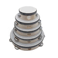 Tambourine 4" Natural Wooden Drum Rattles  4 Inch Percussion Music Instrument