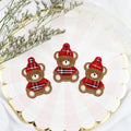 Wholesale Cheap Custom Free Sample Bear Cartoon Pattern Red Hat Patch for Clothes Chenille Patches