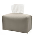 YY RTS Soft PU Leather Tissue Box Cover Rectangular Tissue Box Holder with Stick on Bottom for Living Room Kitchen
