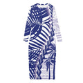 Latest Hawaiian Women's Maxi Sweater Dress Long Sleeve Round Neck Bodycon Fall Dress Casual Knee Length Ladies Party Long Dress