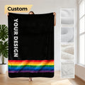 High Quality Custom Blanket With Logo Print Sublimation Promotion Airplane Travel Gift Coral Flannel Fleece Sherpa Throw Blanket