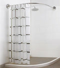 High Quality Chrome Stainless Steel Curved Shower Curtain Poles Waterproof Eco-Friendly 110-200cm for Bathroom SANITREND Hot